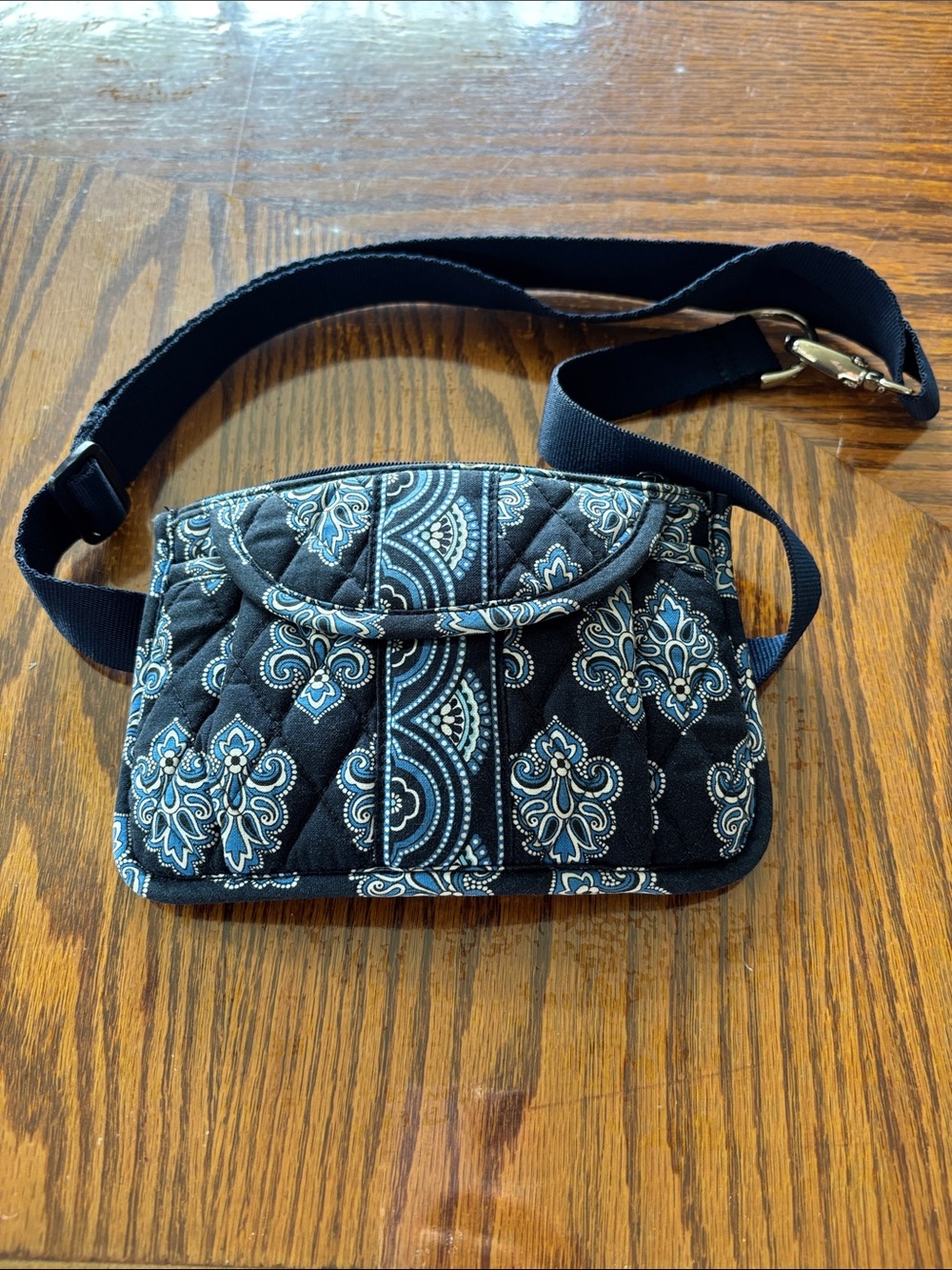Vera Bradley Quilted Blue Crossbody Bag - Women's Floral Pattern